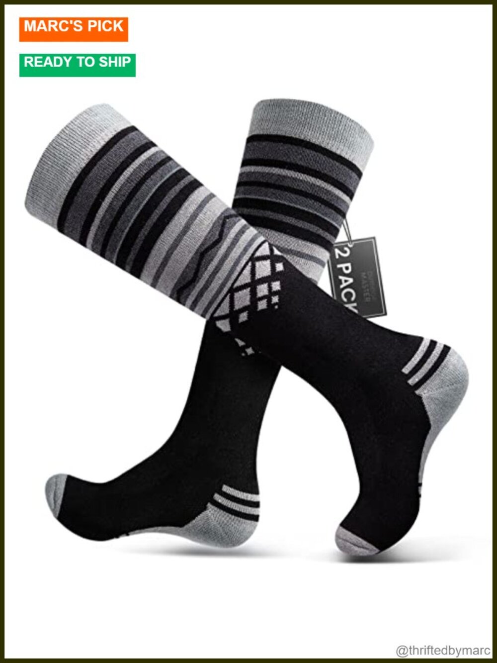 Merino Wool Ski Socks Unisex Thermal Winter Snowboarding Socks